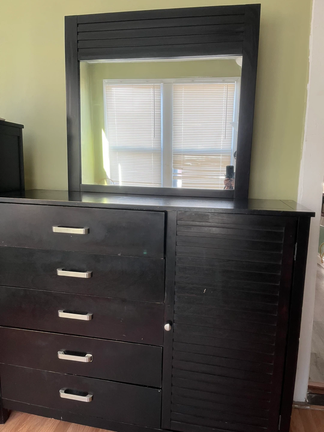 Black Dresser with Mirror