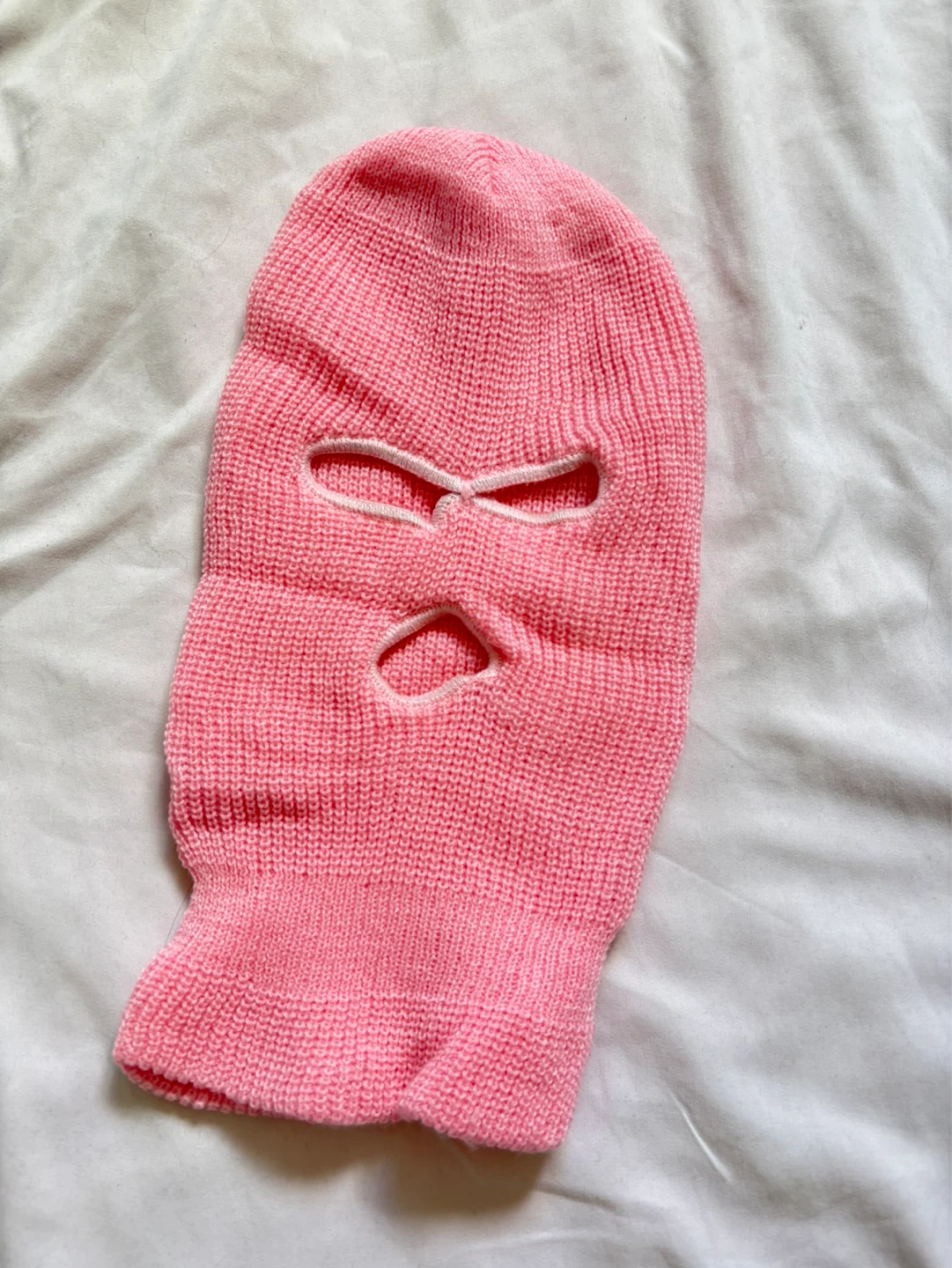 Pink Knitted Balaclava Ski Mask