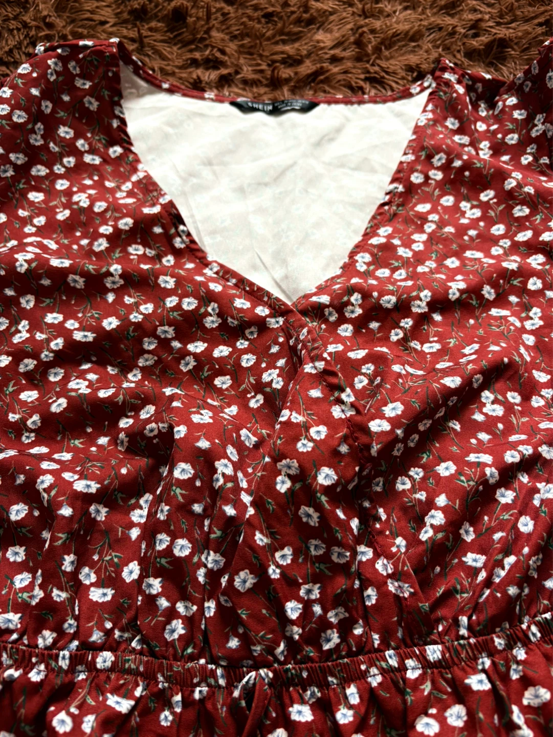 SHEIN Red Floral Print Dress - photo 2