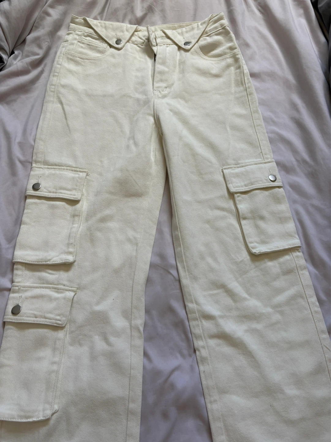 Cream Cargo Pants