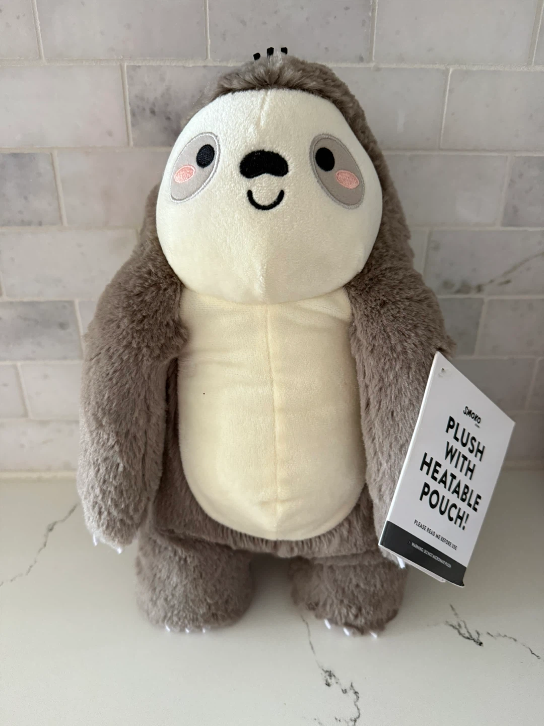 Smoko Sloth Plush with Heatable Pouch