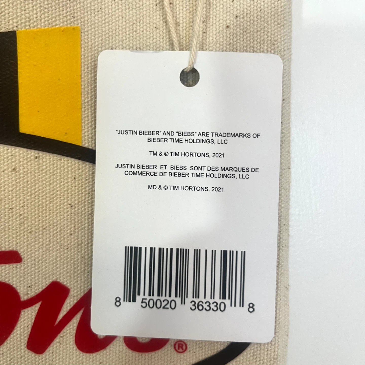Justin Bieber x Tim Hortons Tote Bag - Limited Edition - photo 3