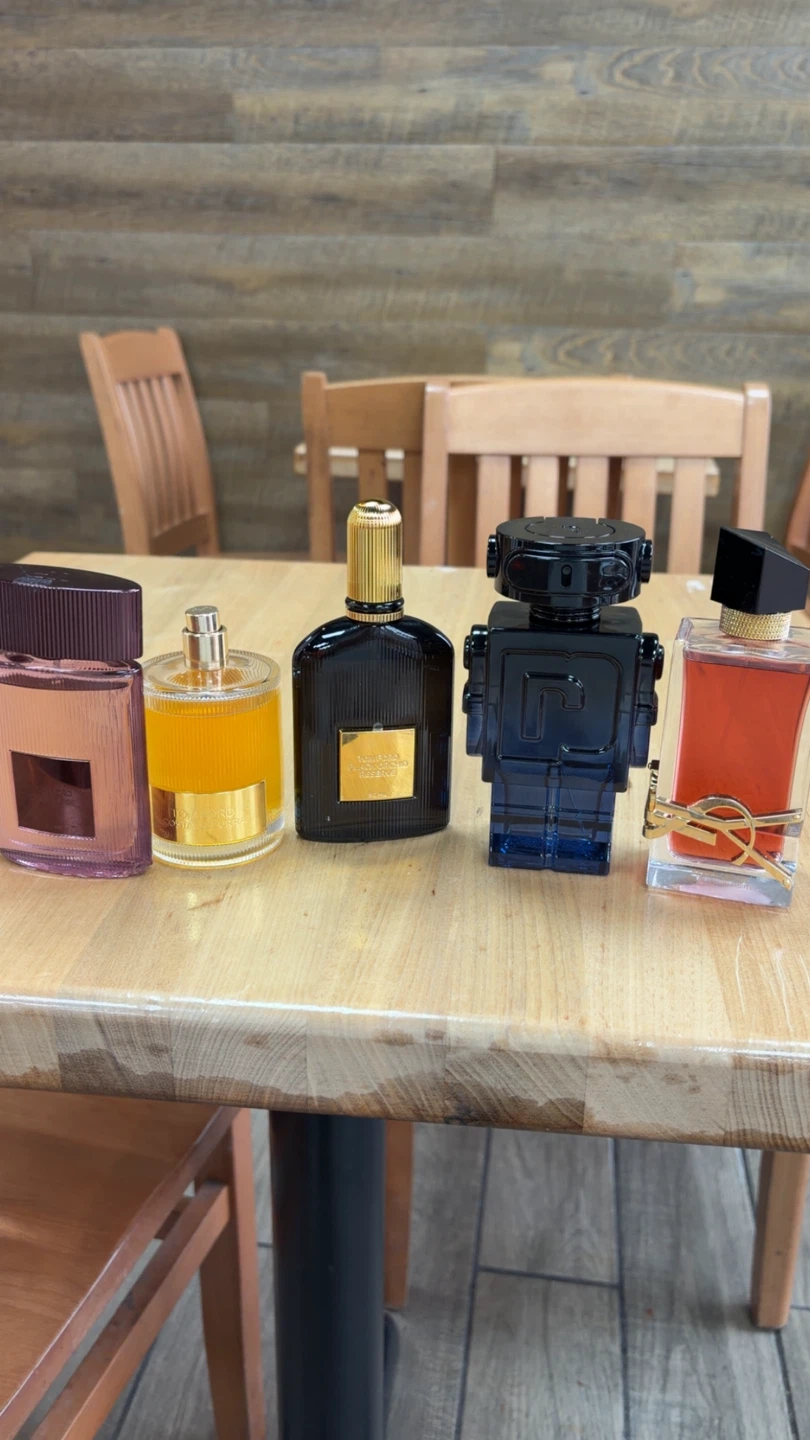 Collection of designer perfumes