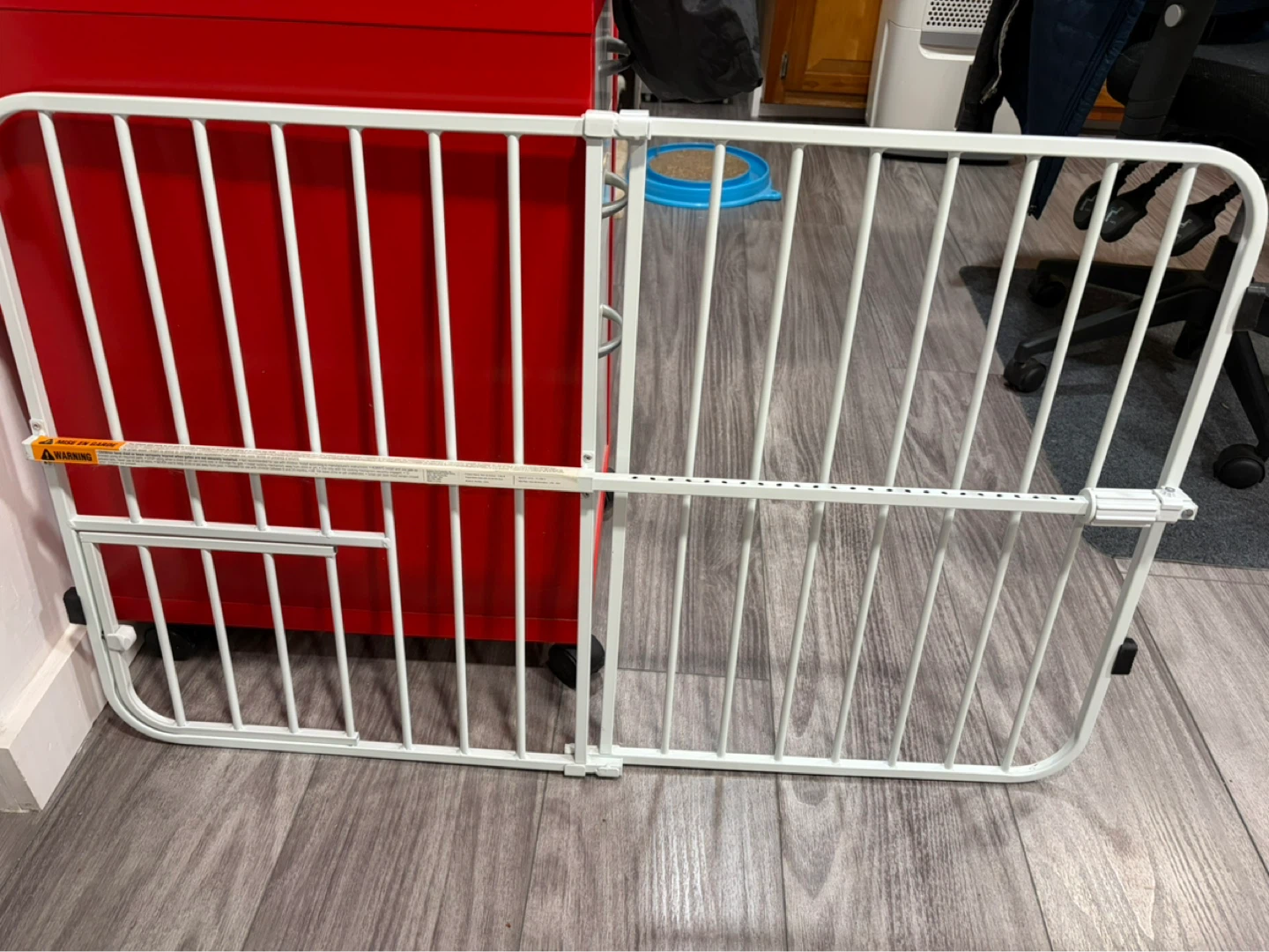 White Metal Safety Gate for kids or pets - photo 2