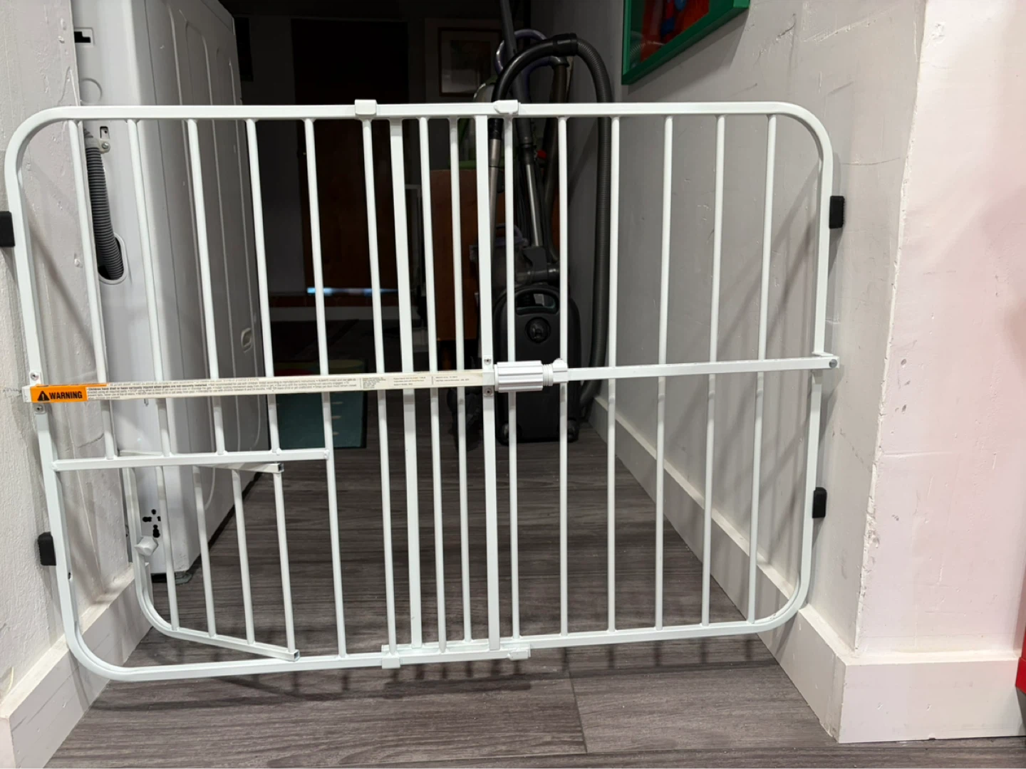 White Metal Safety Gate for kids or pets