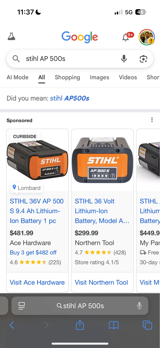 STIHL FSA 135 R weed wacker & AP 500 S Battery - photo 3