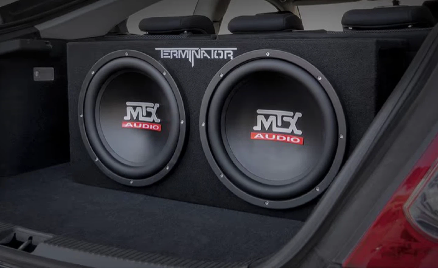 MTX Audio Terminator 12" Dual Subwoofer Vented Enclosure Black - photo 2