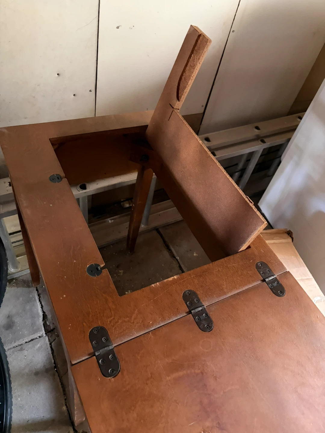 Vintage Wooden Sewing Machine Table - photo 4