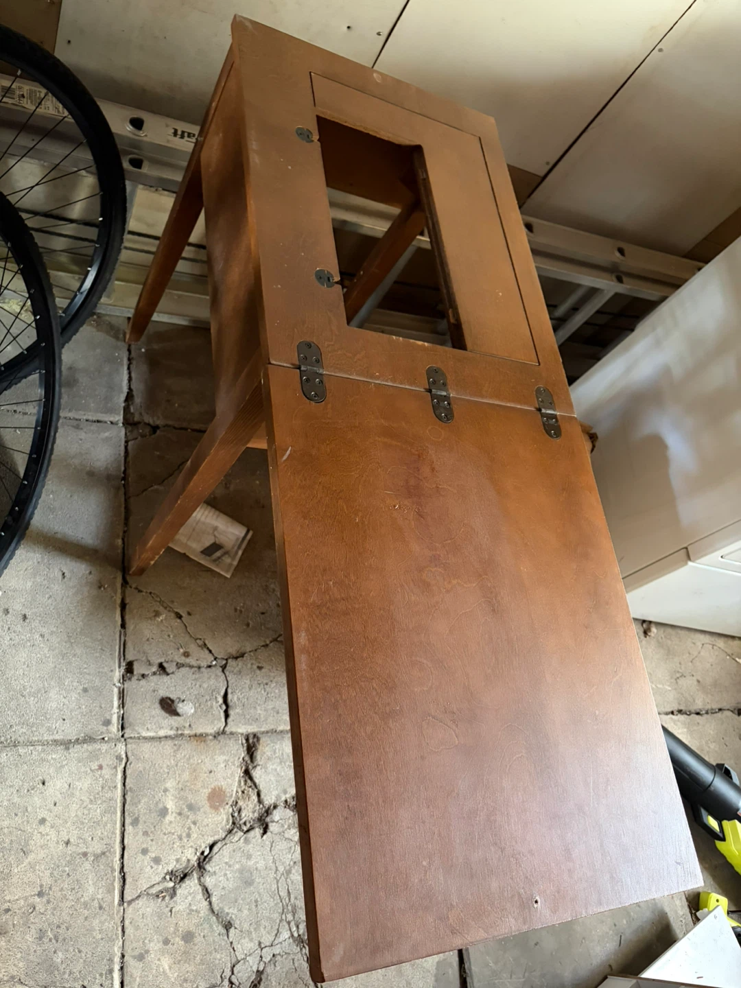 Vintage Wooden Sewing Machine Table - photo 3