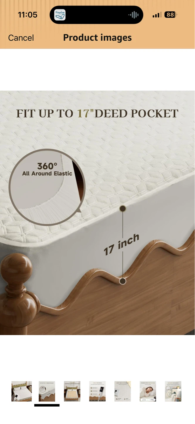 🚨TODAY ONLY🚨Heated Mattress Pad White, Twin XL - photo 2