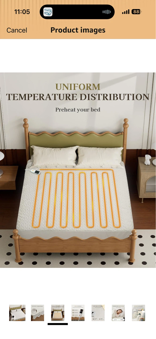 🚨TODAY ONLY🚨Heated Mattress Pad White, Twin XL - photo 3