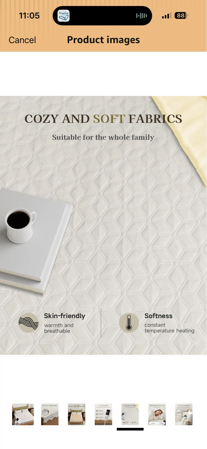 🚨TODAY ONLY🚨Heated Mattress Pad White, Twin XL - photo 5
