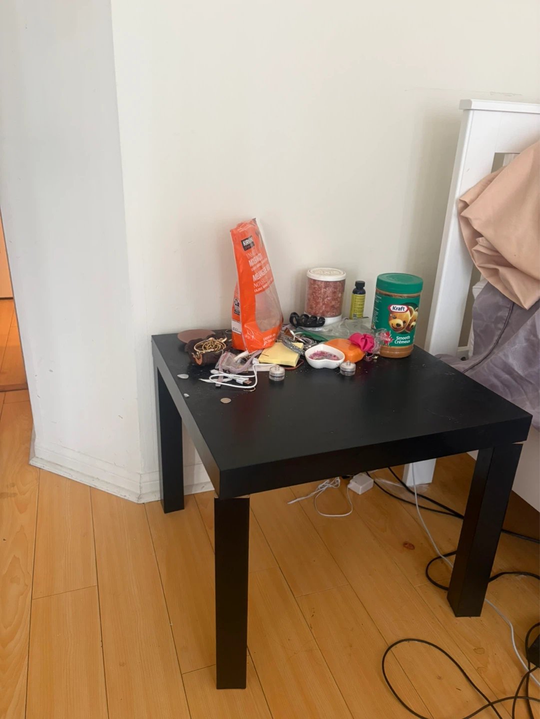 Black Square Side Table