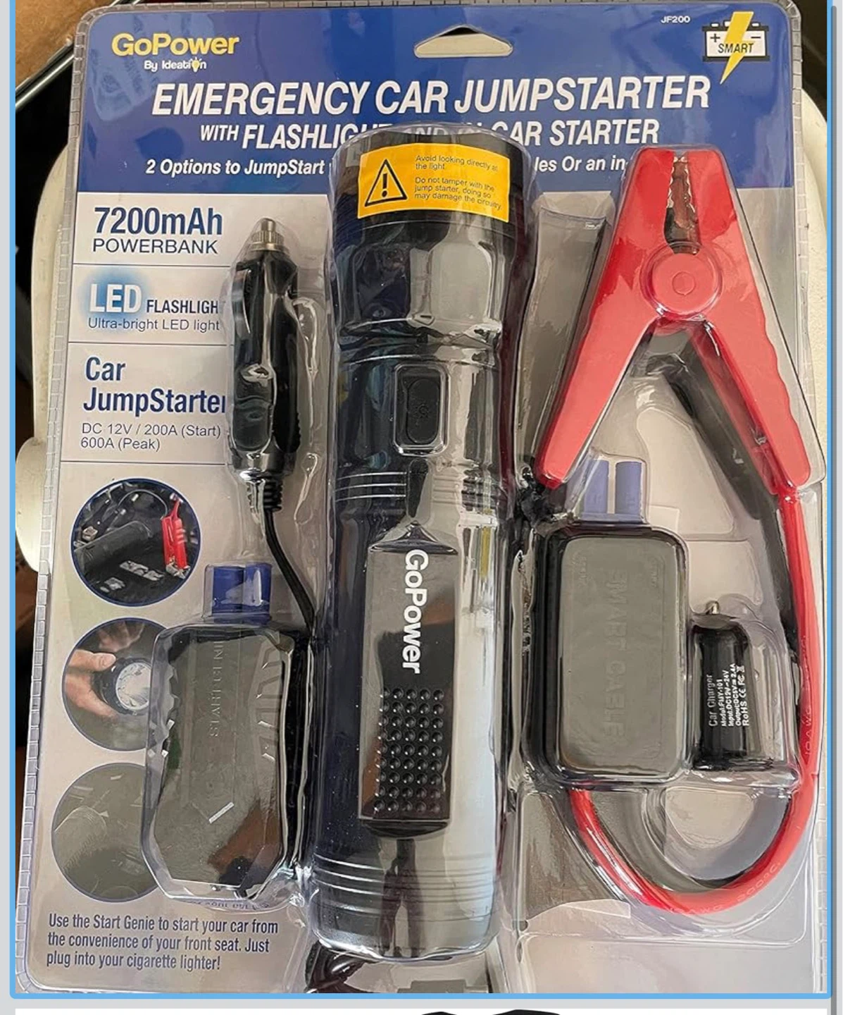 GoPower Emergency Car Jumpstarter with Flashlight