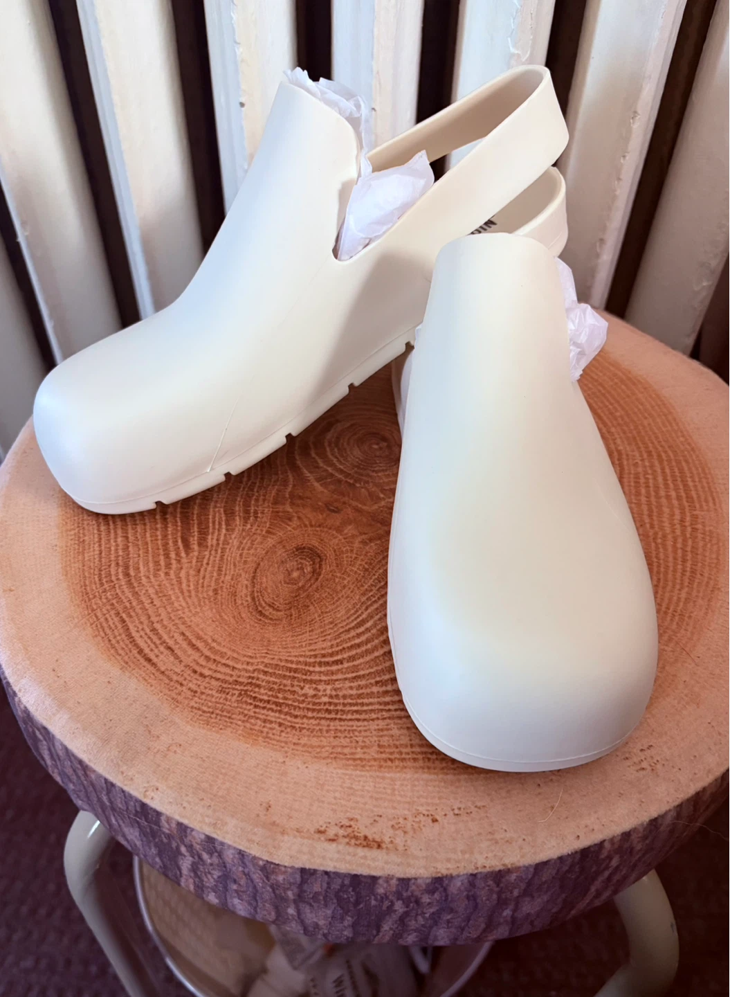 Women's White Slingback Clogs