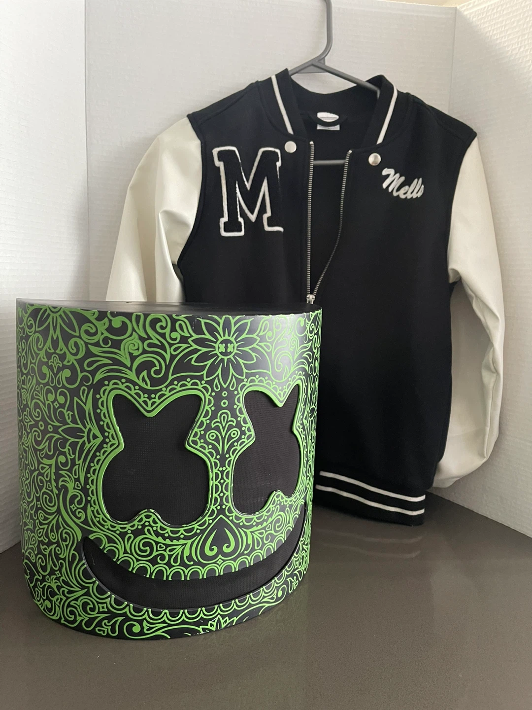 Marhmello varsity jacket and mask