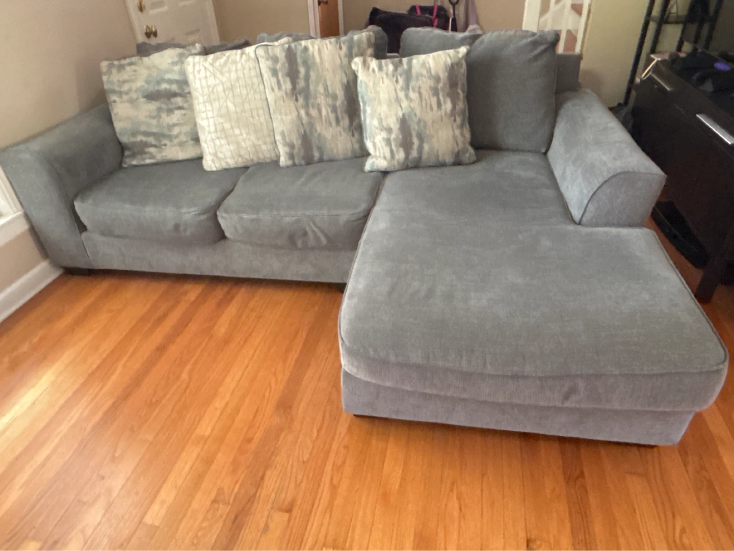 Gray Sectional Sofa with Chaise