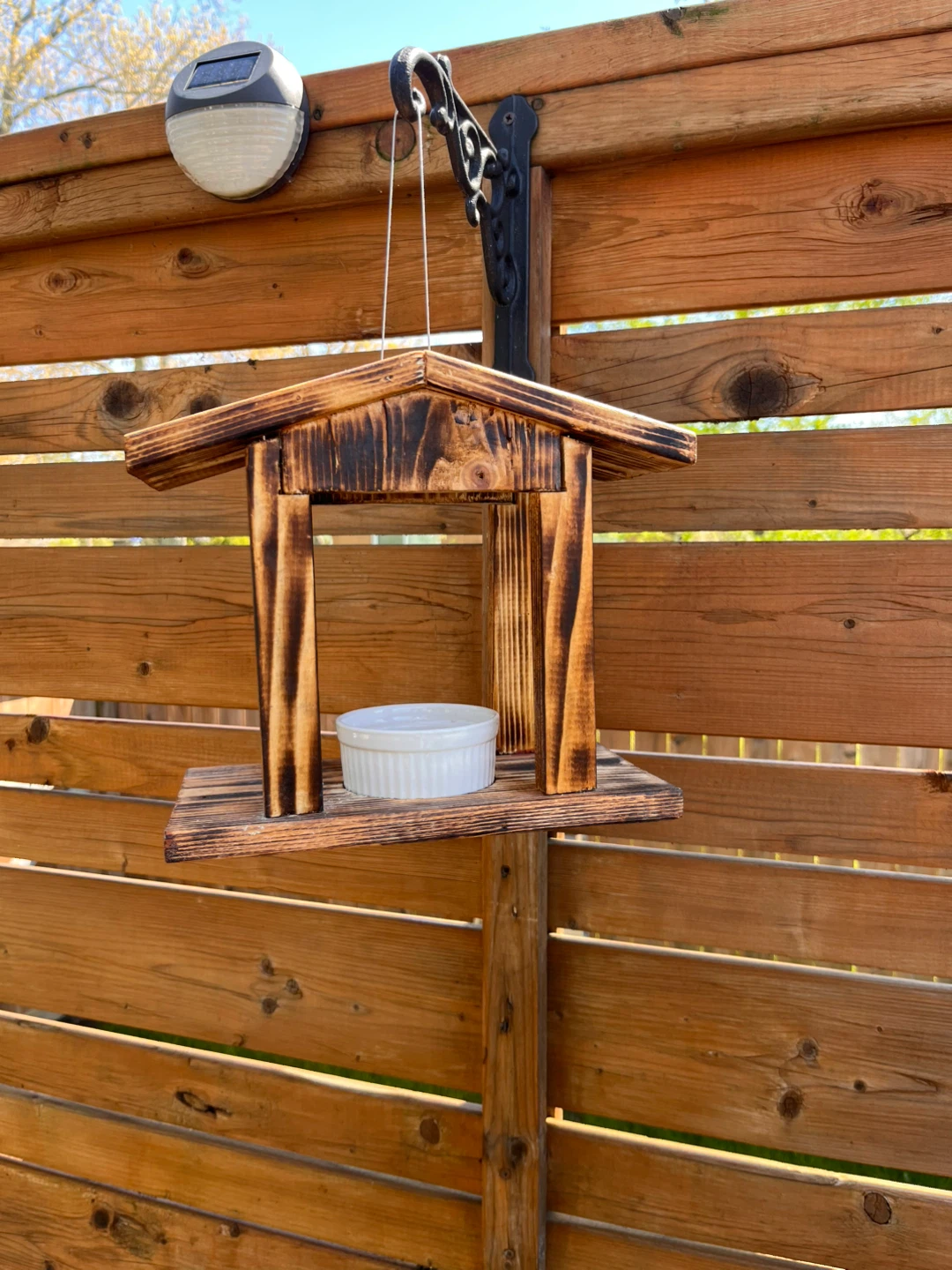 Wooden Oriole Feeder