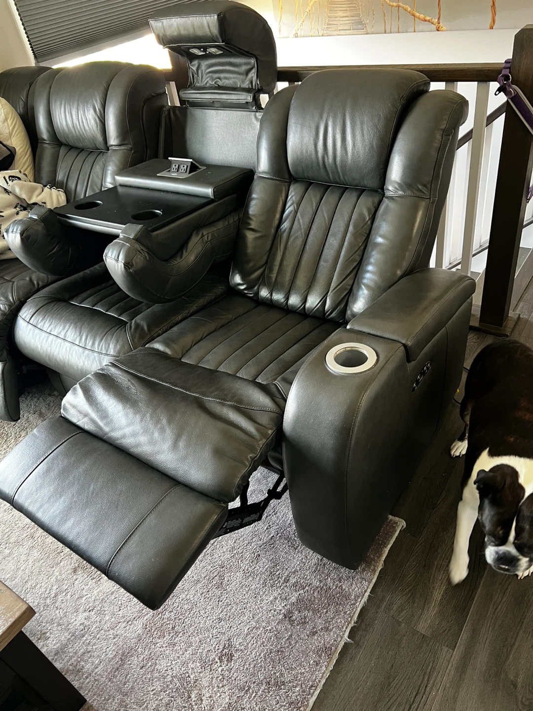 Genuine Leather Tesla Model Power Sectional - photo 3