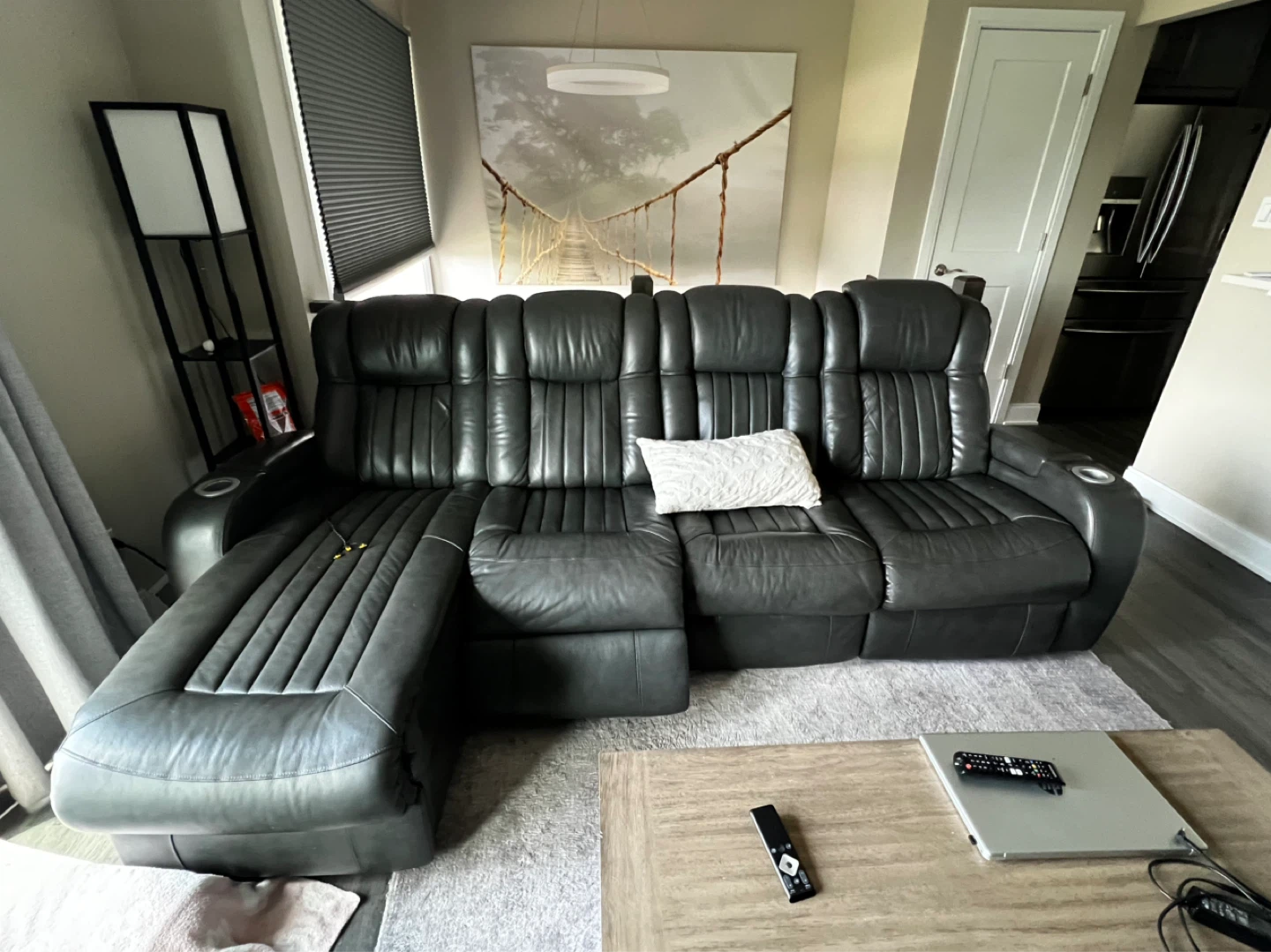 Genuine Leather Tesla Model Power Sectional
