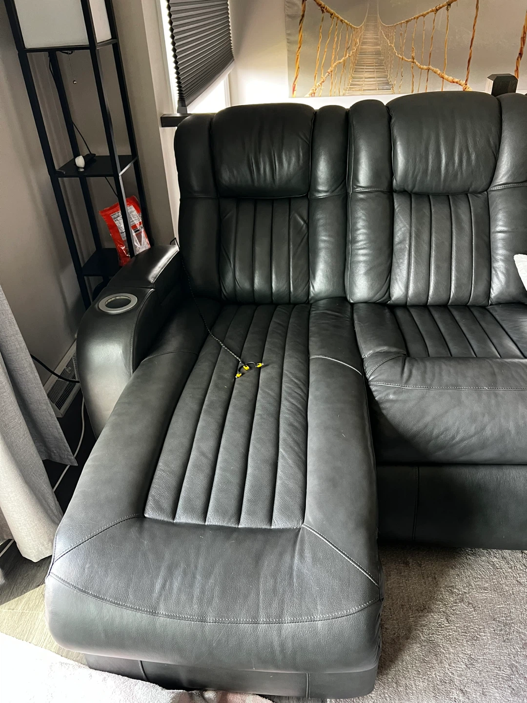 Genuine Leather Tesla Model Power Sectional - photo 2