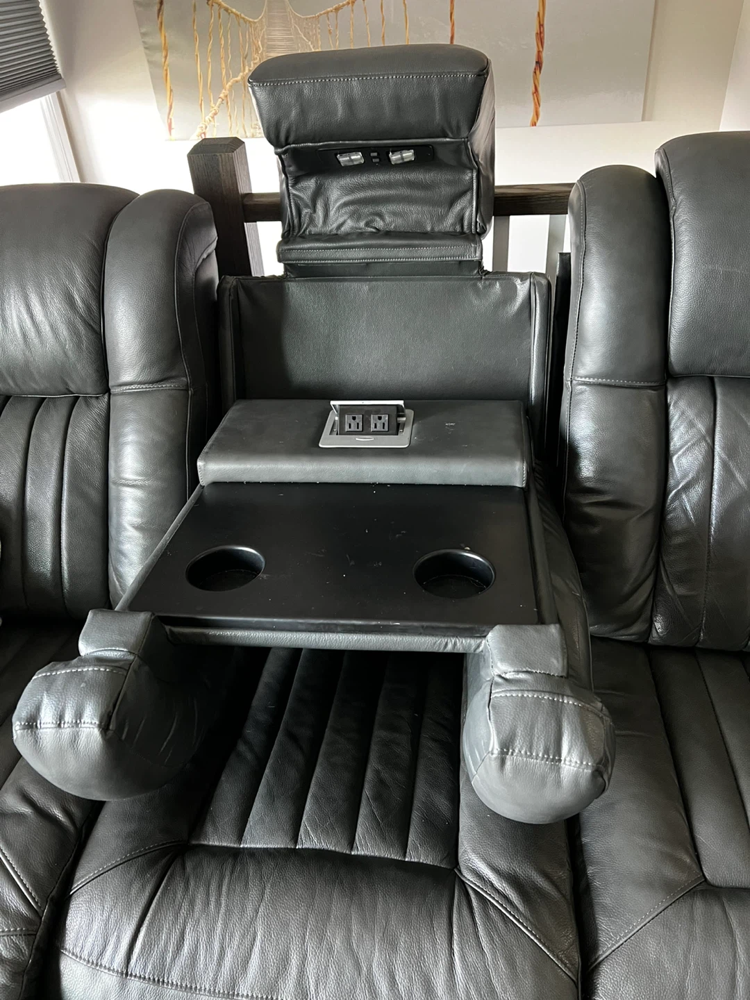 Genuine Leather Tesla Model Power Sectional - photo 4