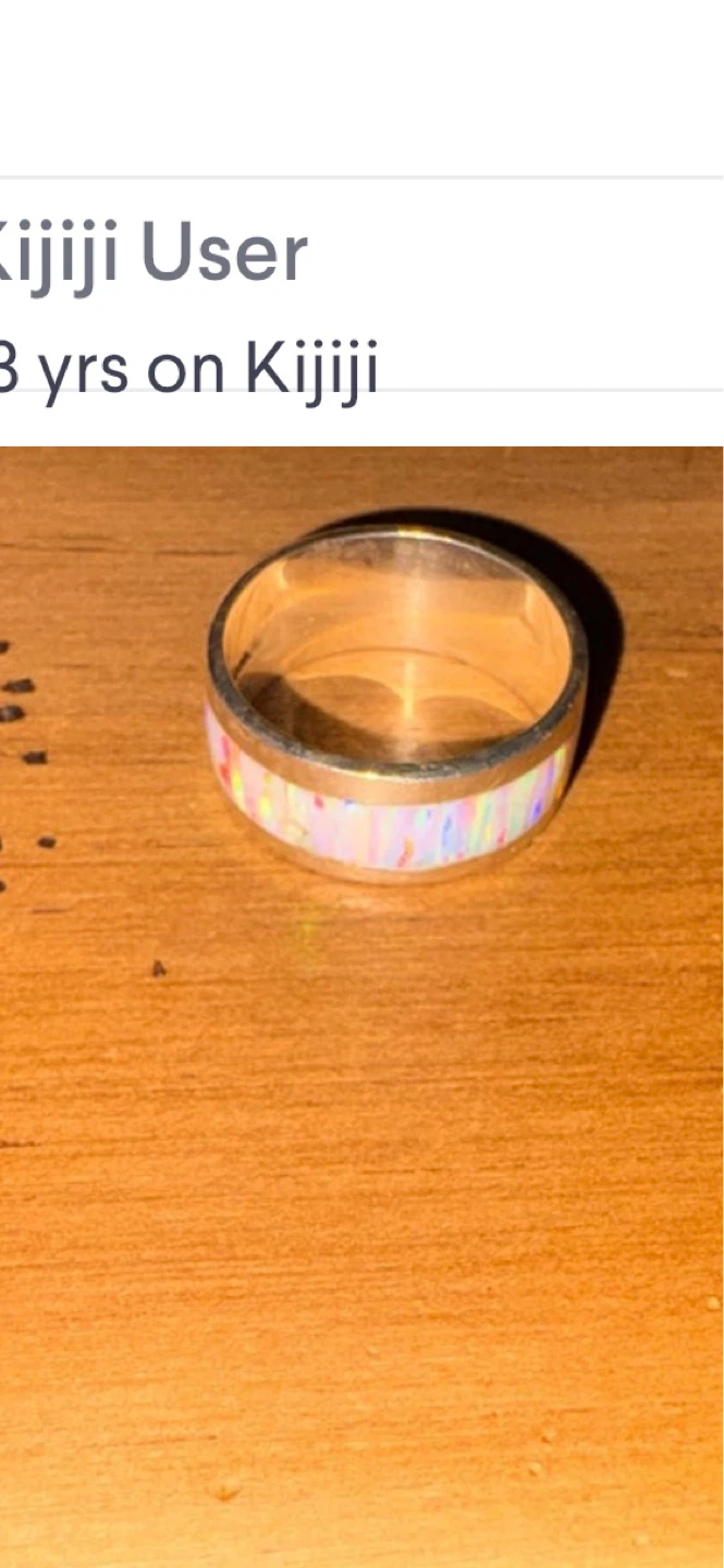 Silver Opal Inlay Ring