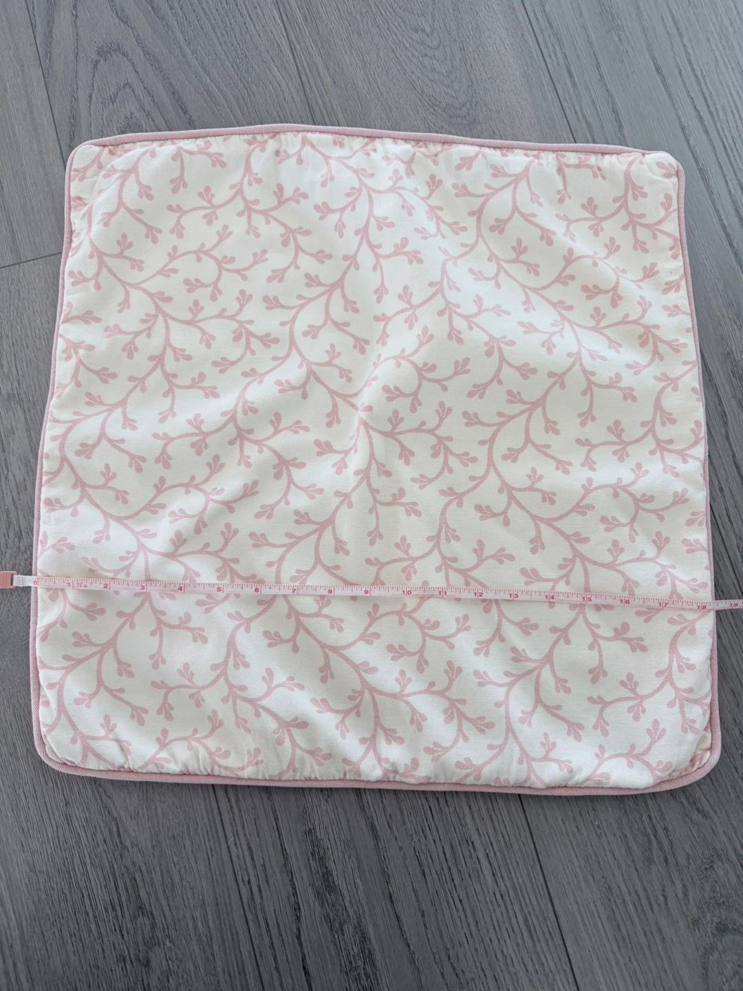 Pink Striped and Floral Decorative Pillow Cover