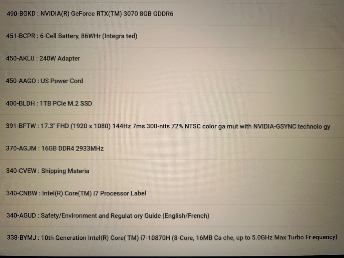 Alienware M17 R4 Laptop 17” screen - photo 3