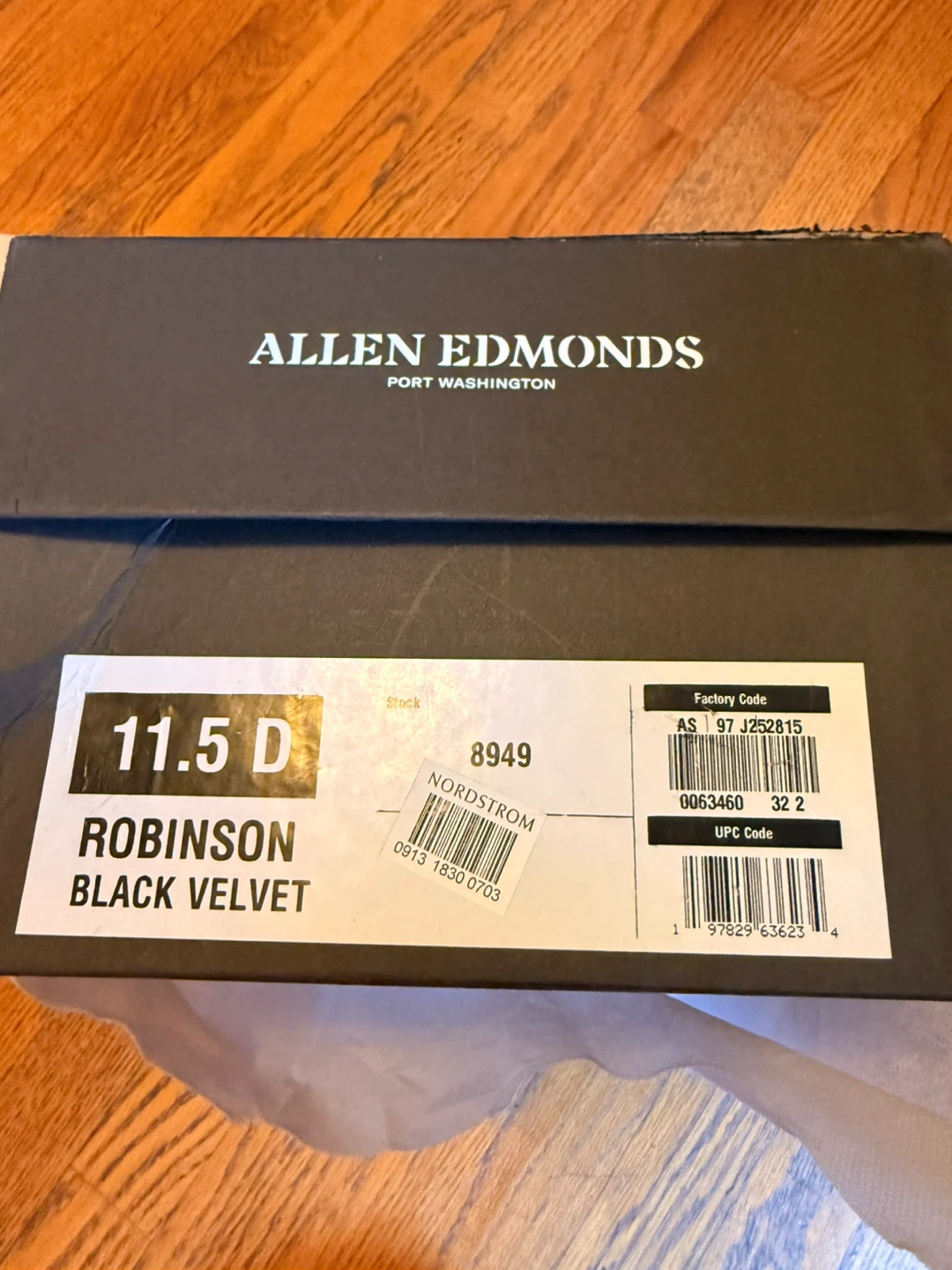 Allen Edmonds Robinson Black Velvet Loafers - Size 11.5 D - photo 3