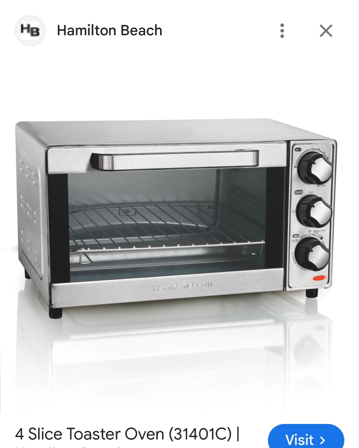 Hamilton Beach Toaster Oven - photo 3