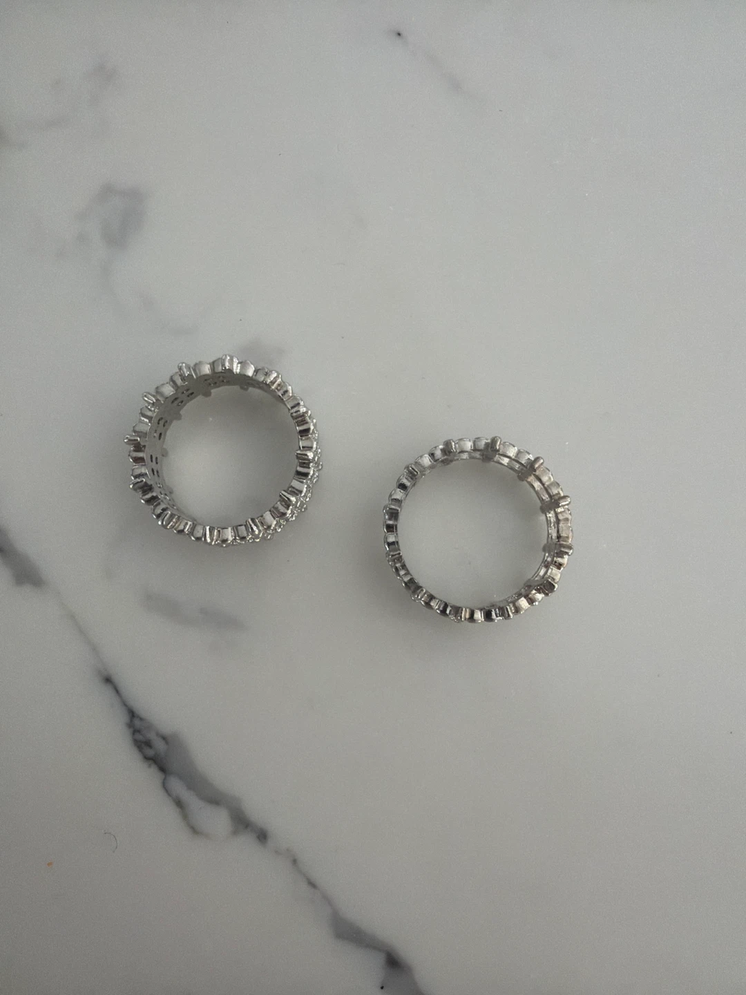 Set of 2 Rhinestone Stackable Rings - photo 2
