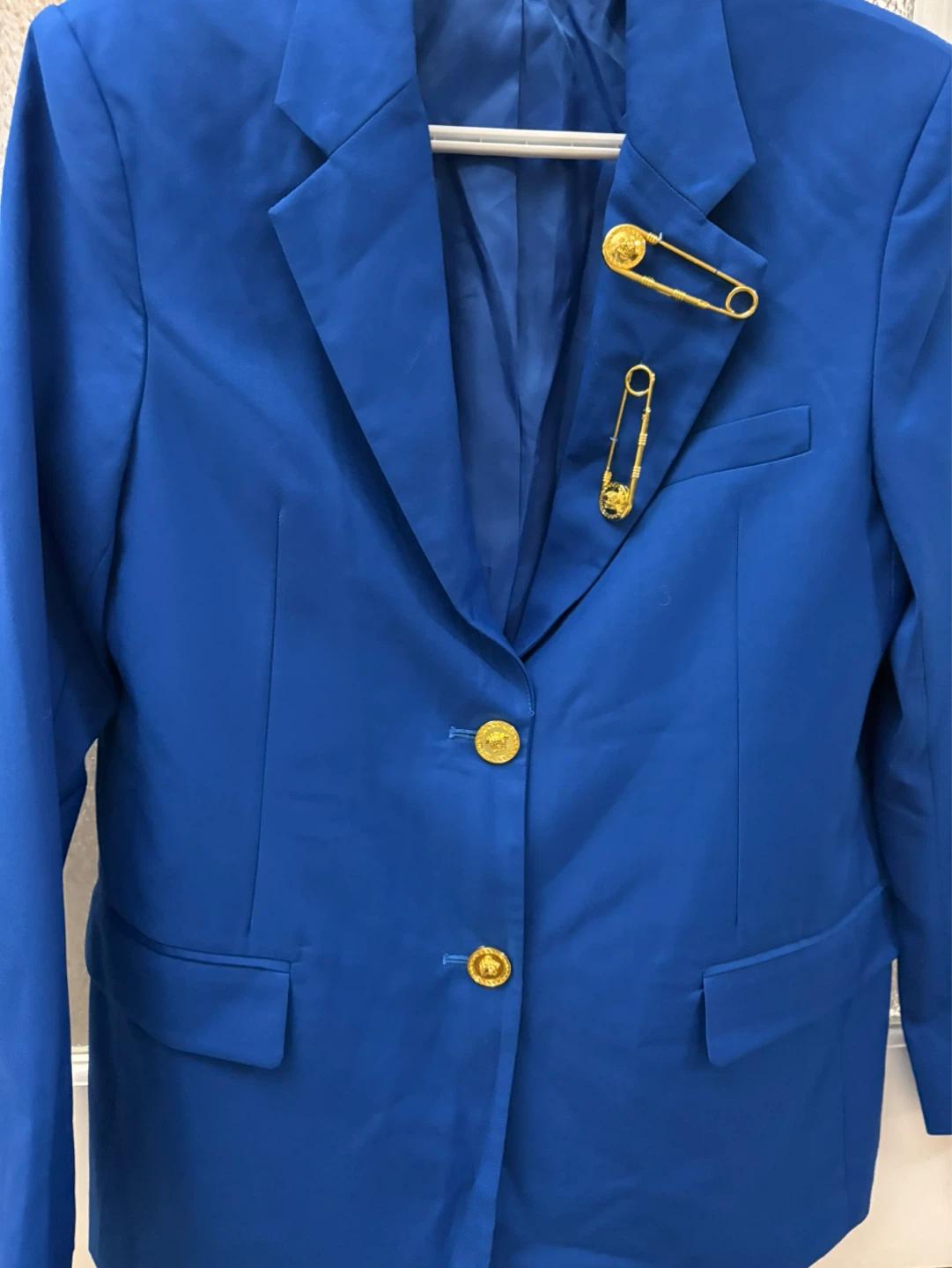 Royal Blue Blazer with Versace Medusa Buttons - photo 5
