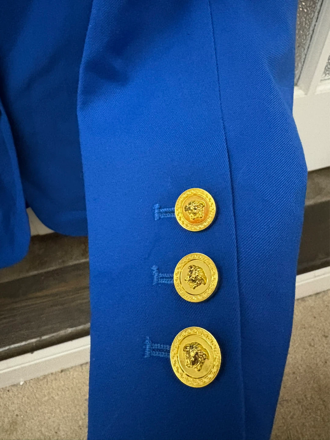 Royal Blue Blazer with Versace Medusa Buttons - photo 4