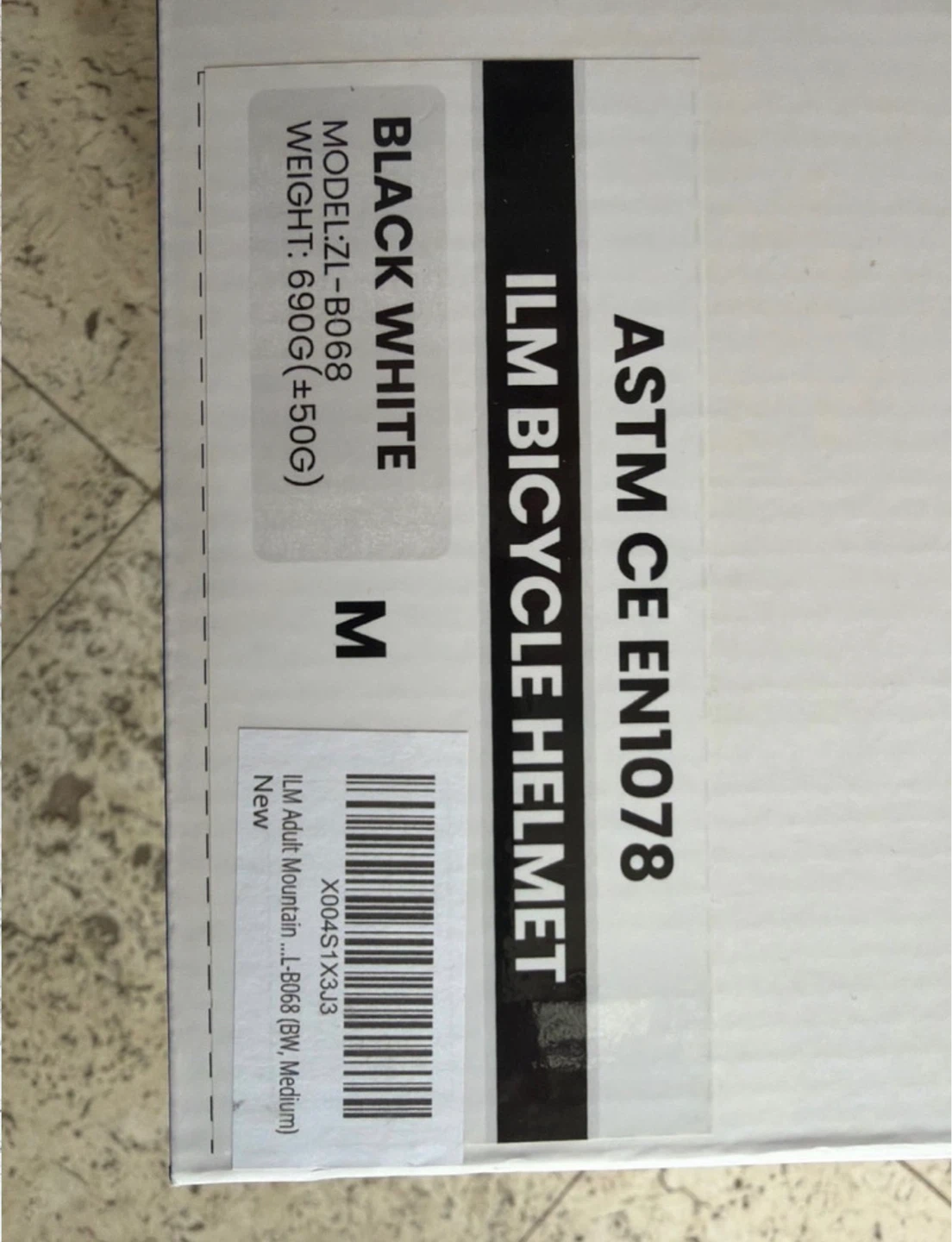 ILM Bicycle Helmet Black White - Size M - photo 4