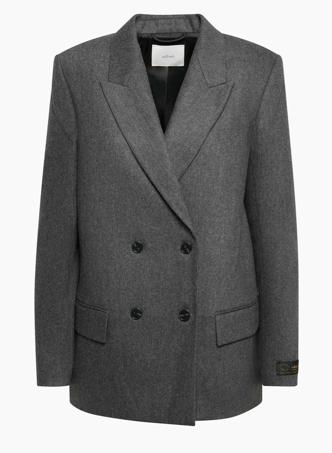 Aritzia Wilfred new generation Double-Breasted Blazer - Grey