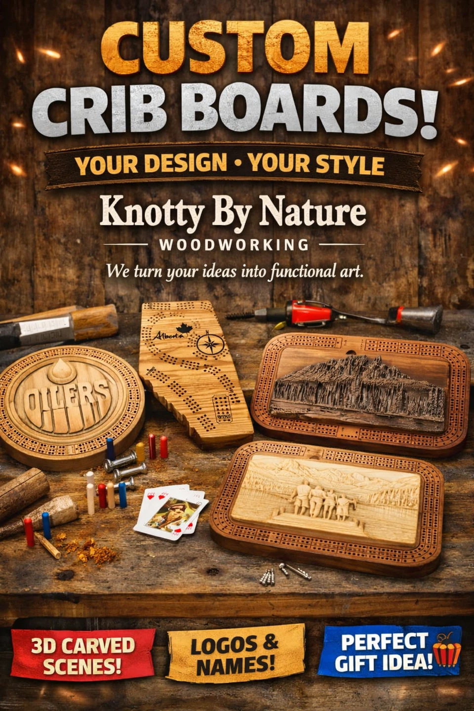 Knotty By Nature Custom Wood Crib Boards