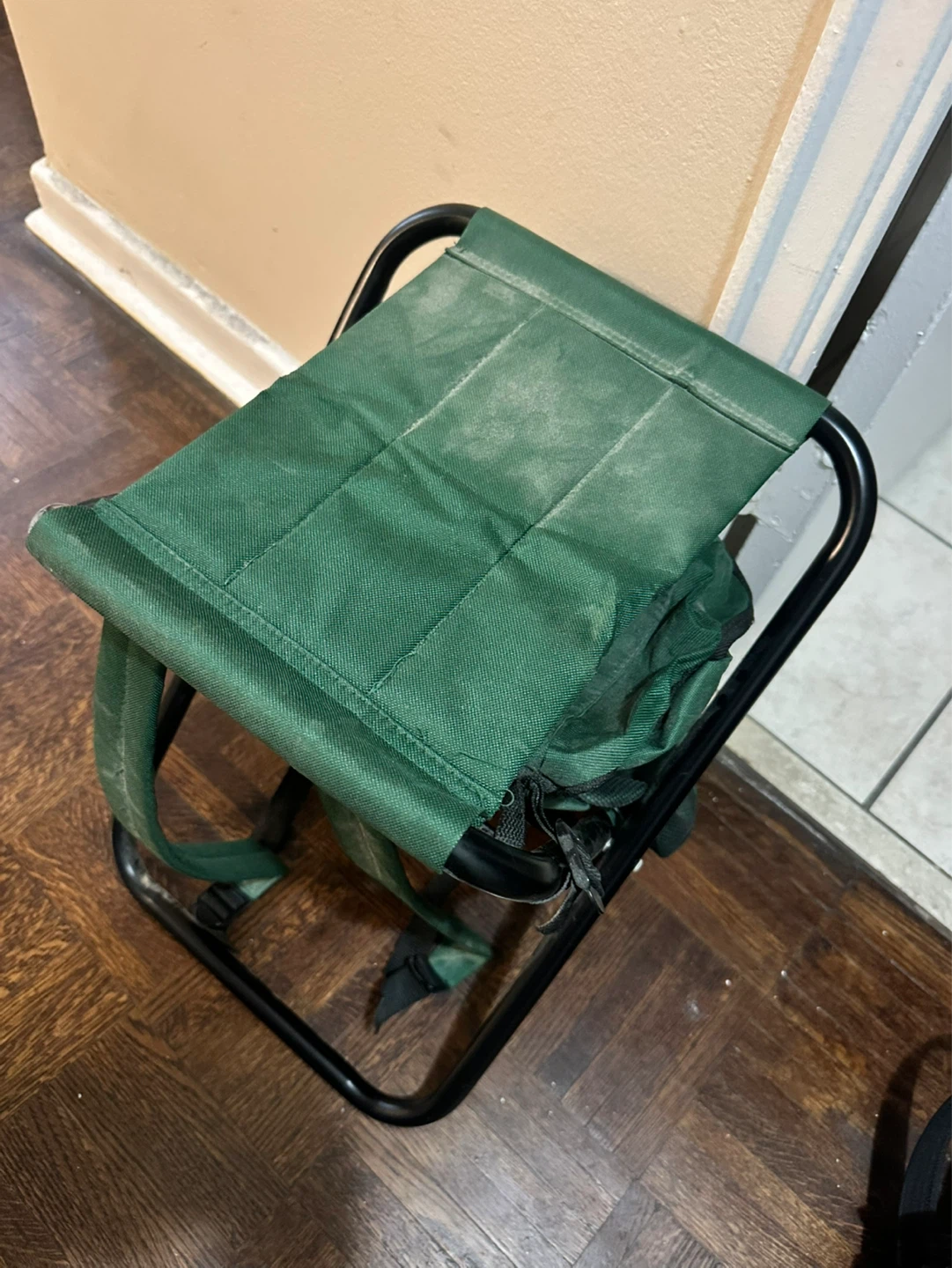 Green Folding Backpack Stool - photo 3