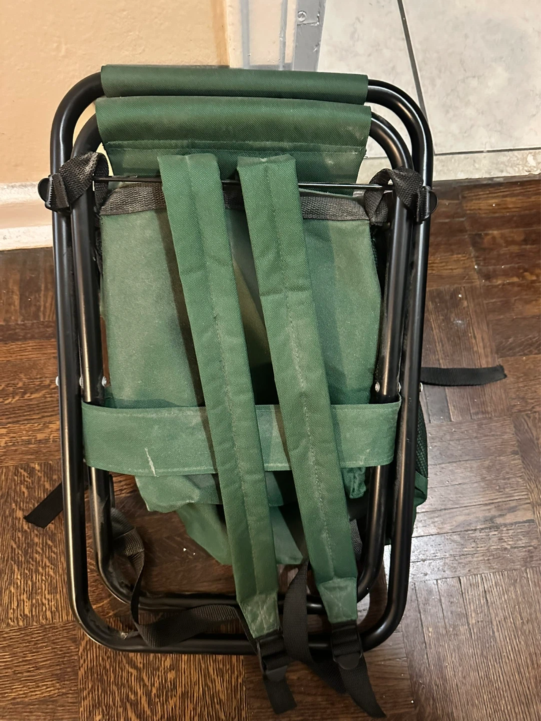 Green Folding Backpack Stool - photo 2