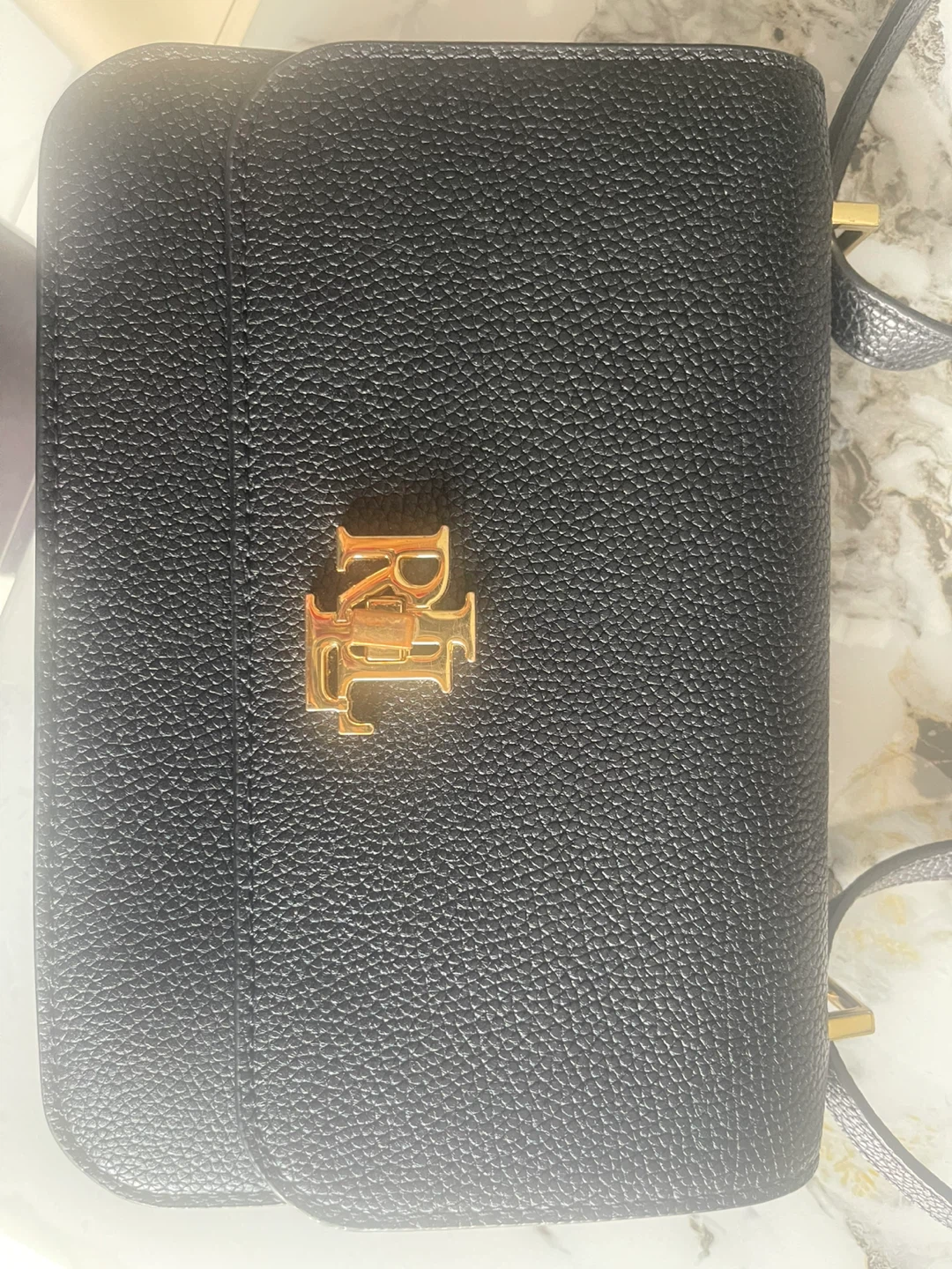 Lauren Ralph Lauren Black Leather Flap Crossbody Bag - photo 2
