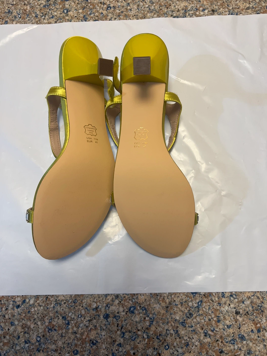 Nina Women's Yellow Embellished Heeled Sandals - photo 3