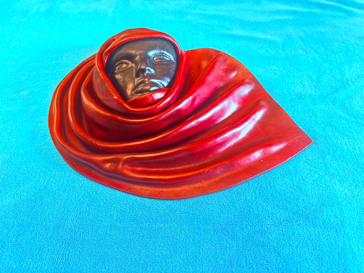 Leather wall mask ornament. - photo 3