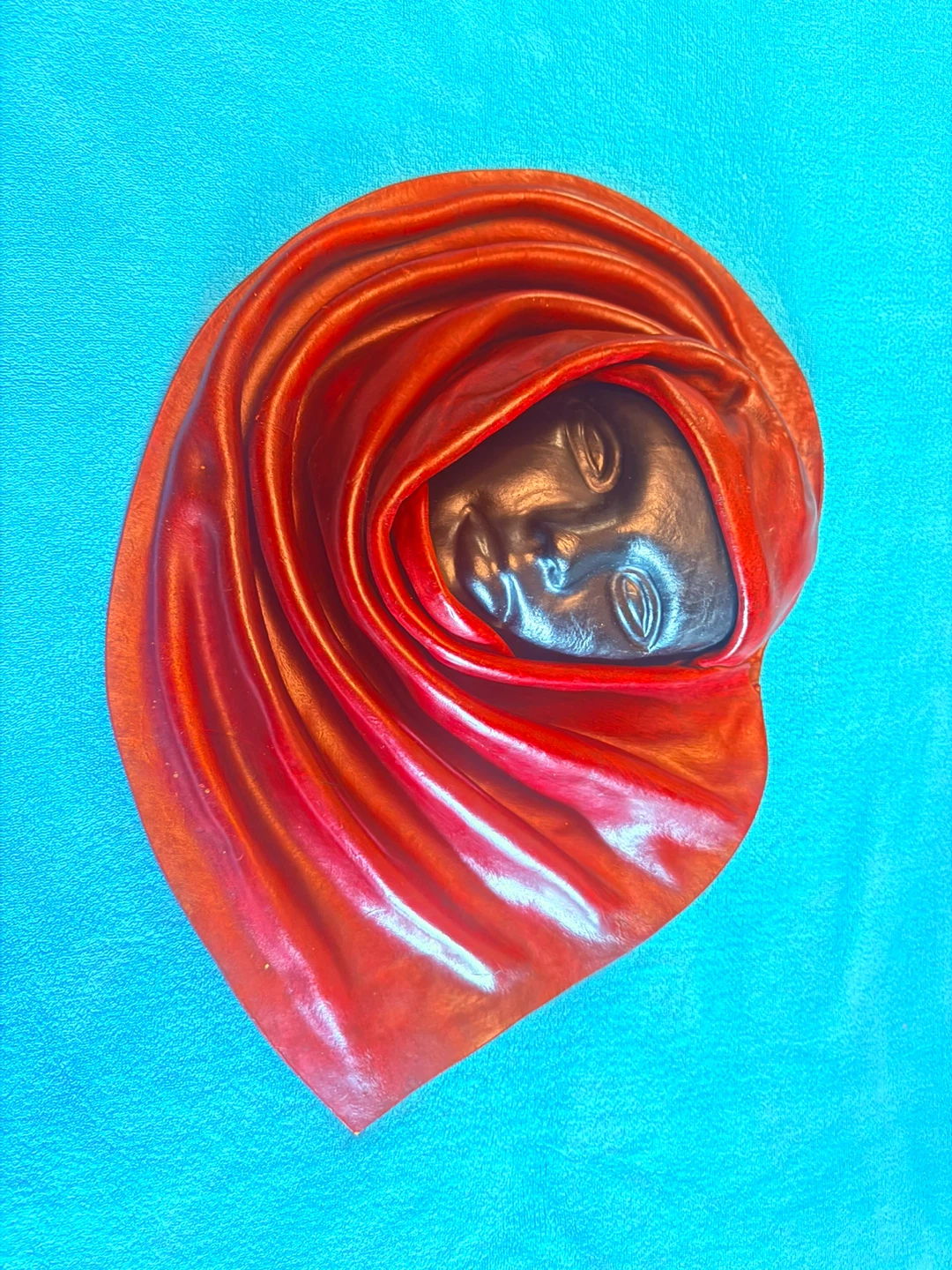 Leather wall mask ornament. - photo 2