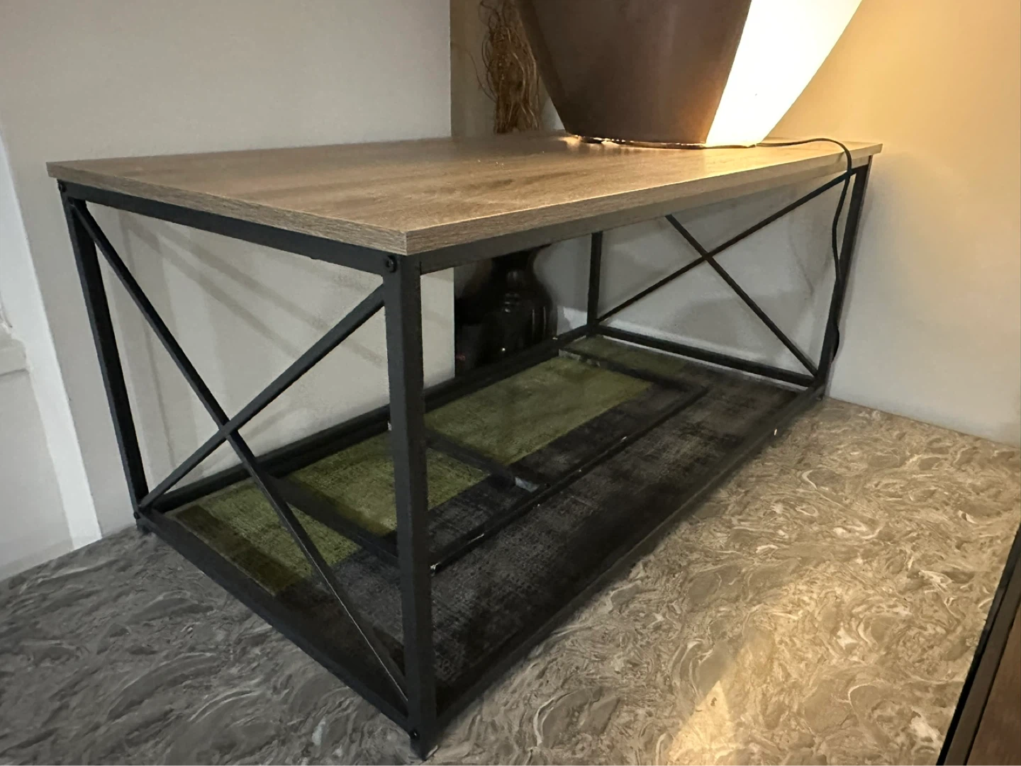 Set of 2 Wood Grain End Tables & 1 Matching Coffee Table - photo 3