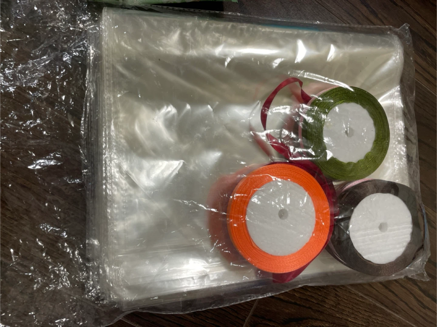 Clear Bags with Assorted Ribbons