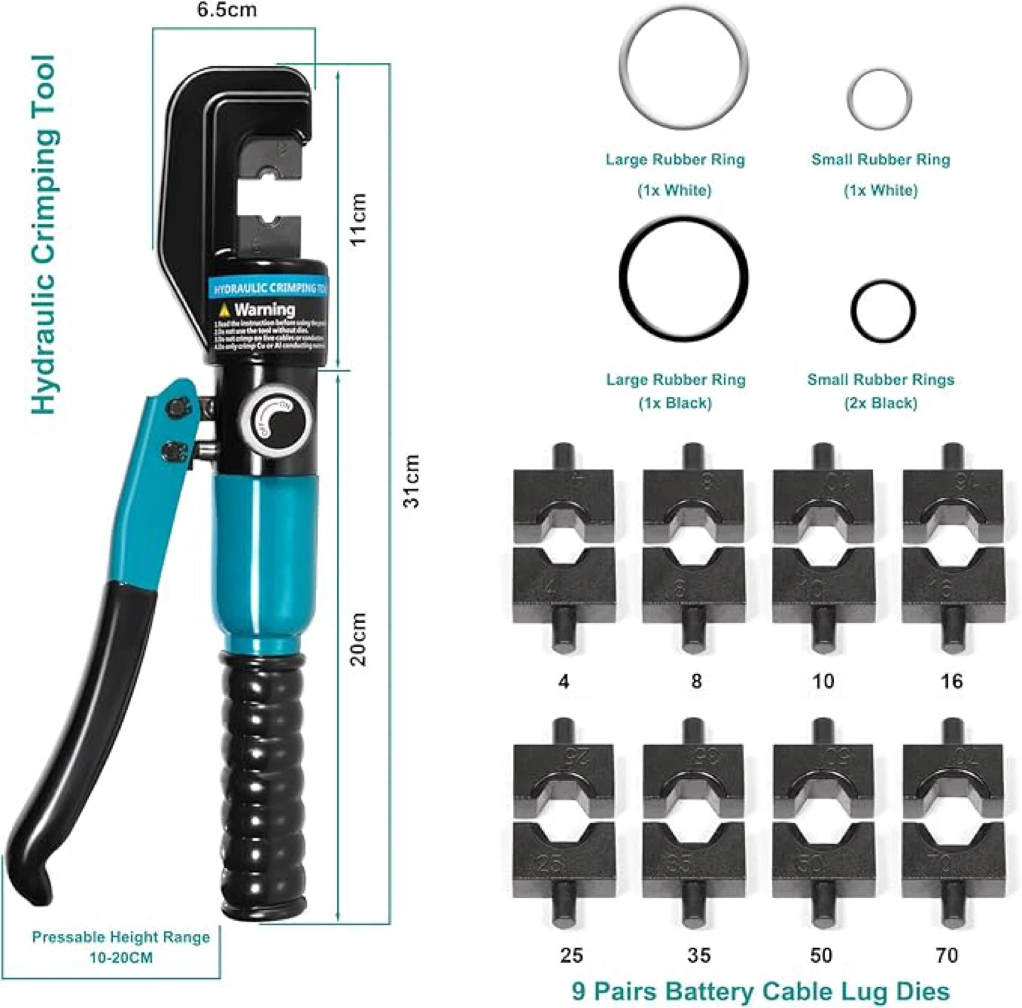 Hydraulic Crimping Tool 10 Tons - photo 2