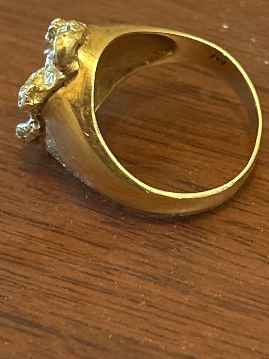 18K Gold Nugget Ring - 9.81g - photo 4