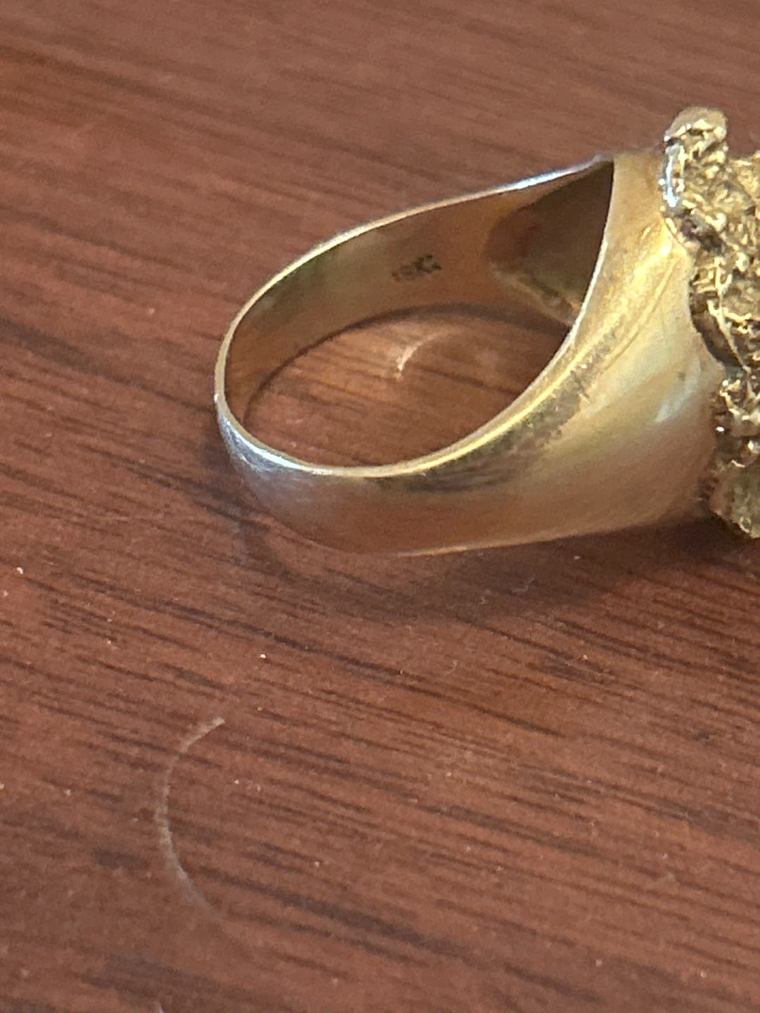 18K Gold Nugget Ring - 9.81g - photo 3