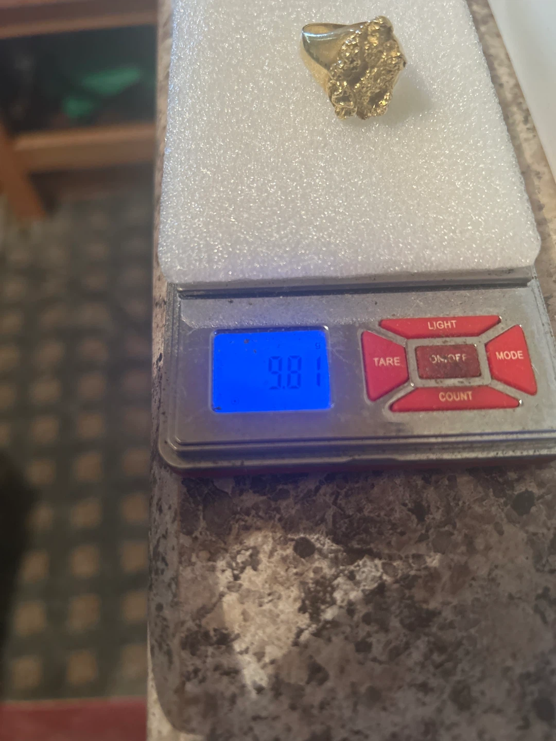 18K Gold Nugget Ring - 9.81g - photo 5