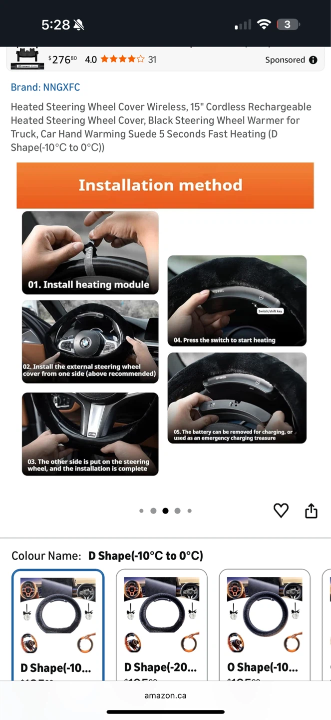 NNGXFC Heated Steering Wheel Cover - photo 3